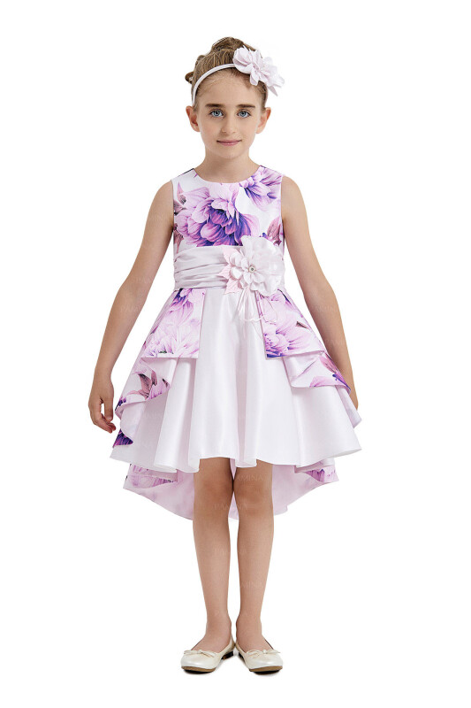 Lilac Dress with Tail 4-8 AGE - 1