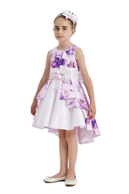 Lilac Dress with Tail 4-8 AGE - 2