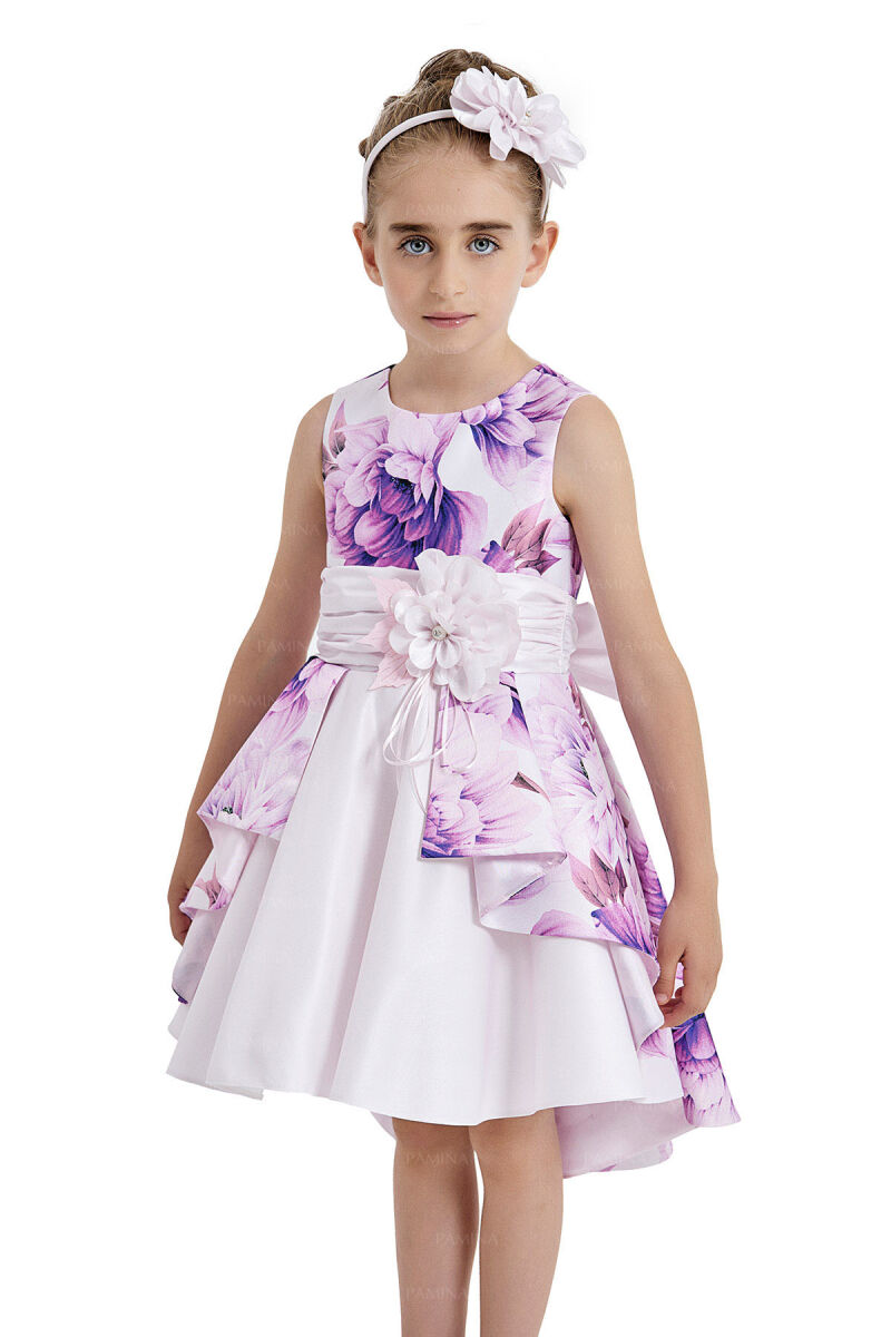 Lilac Dress with Tail 4-8 AGE - 3