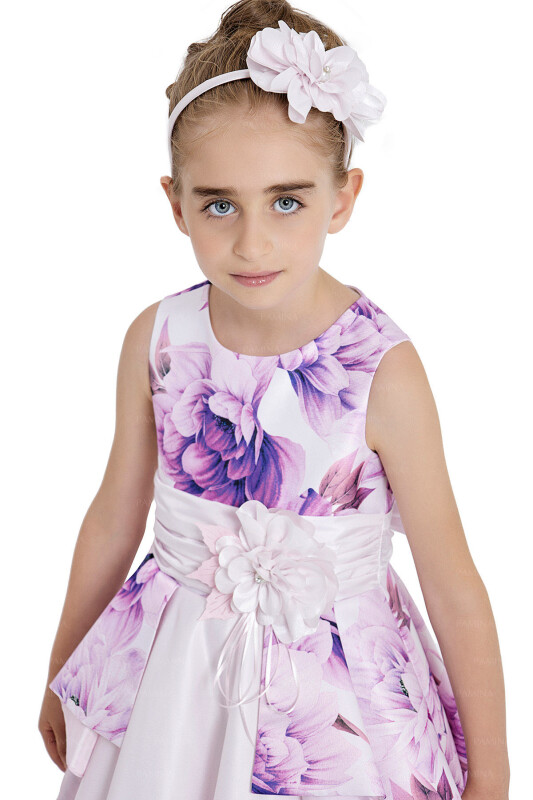 Lilac Dress with Tail 4-8 AGE - 4