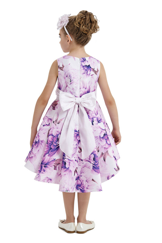 Lilac Dress with Tail 4-8 AGE - 5