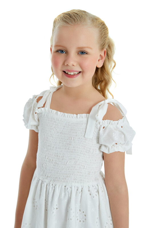 Ecru Girl Low Shoulder Dress 8-12 AGE - 6