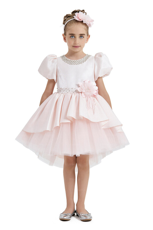 Powder Layered Skirted Dress 4-8 AGE - 7