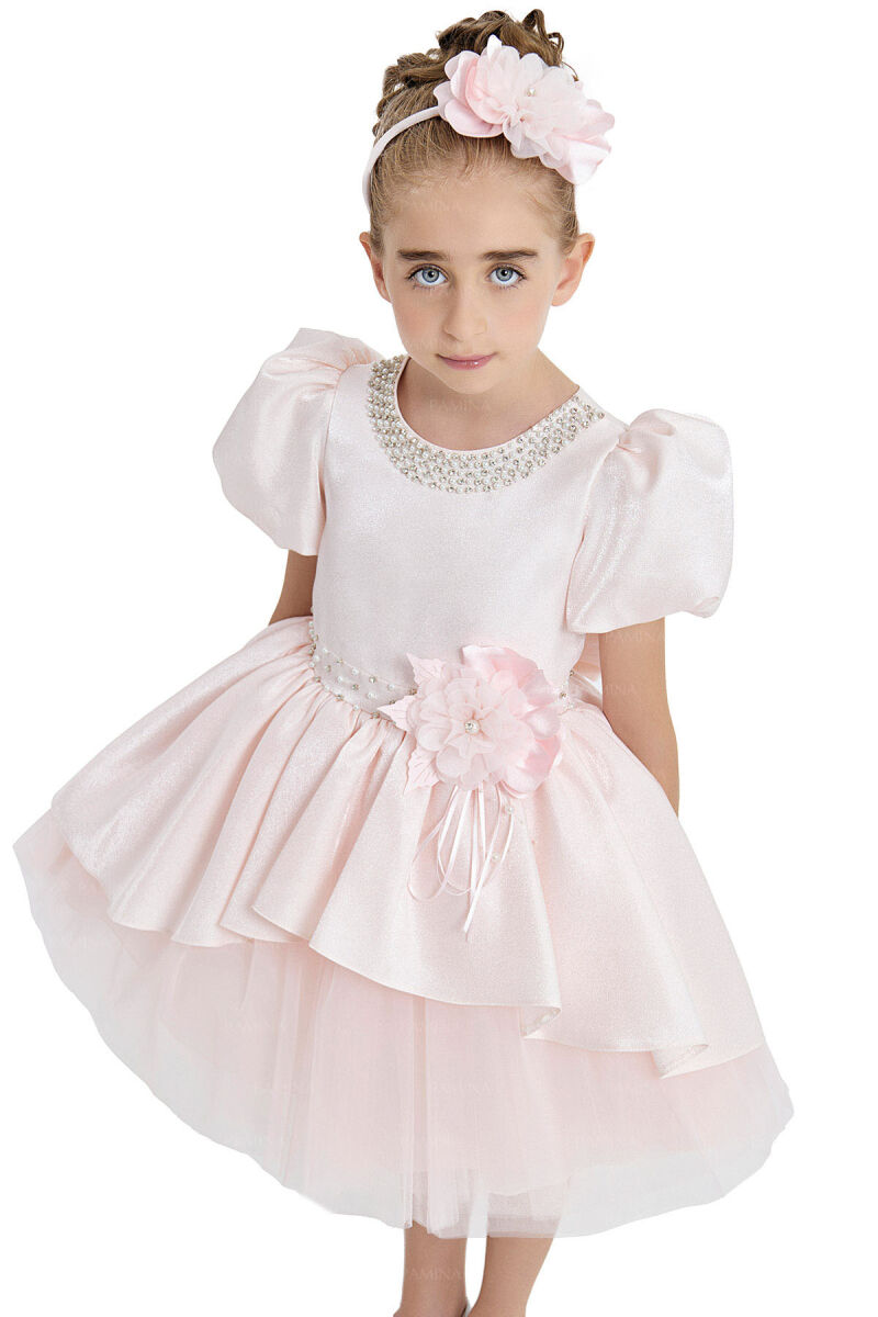 Powder Layered Skirted Dress 4-8 AGE - 9