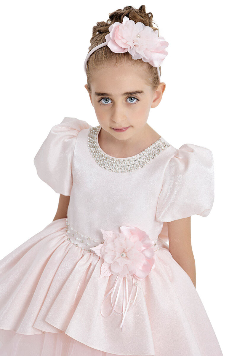 Powder Layered Skirted Dress 4-8 AGE - 10