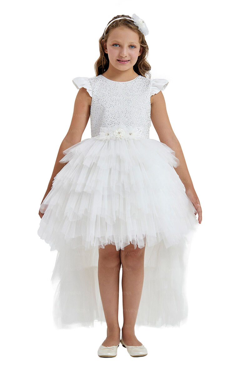 Ecru Tailed Dress 8-12 AGE - 6