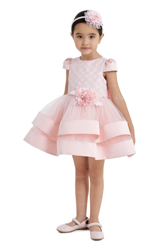 Powder Layered Skirted Dress 2-6 AGE - 2