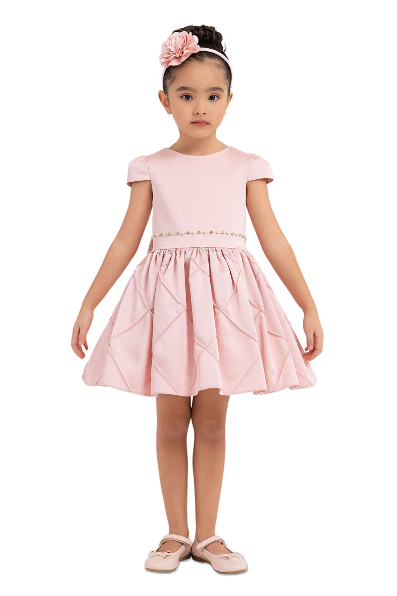 Powder Moon-Sleeved Dress for Girls 2-6 AGE - 1