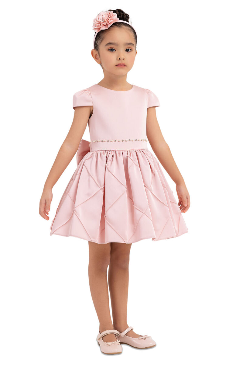 Powder Moon-Sleeved Dress for Girls 2-6 AGE - 2