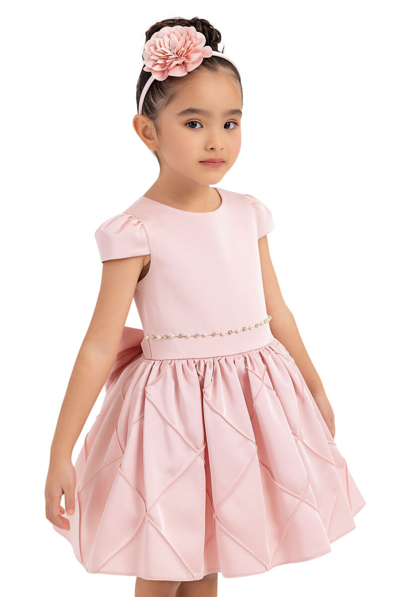 Powder Moon-Sleeved Dress for Girls 2-6 AGE - 3