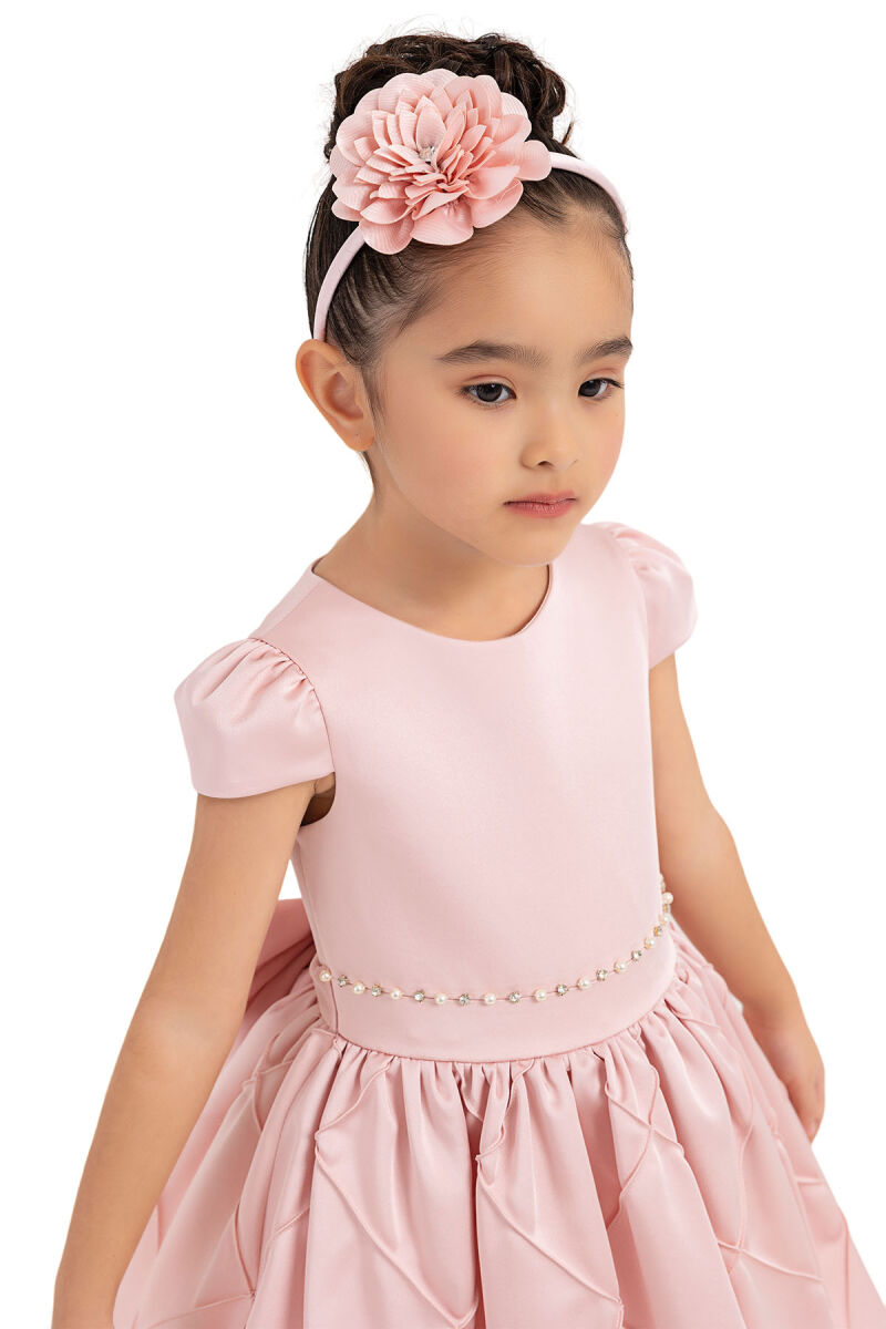 Powder Moon-Sleeved Dress for Girls 2-6 AGE - 5