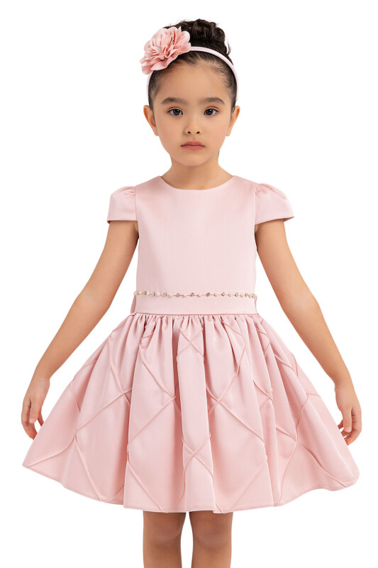 Powder Moon-Sleeved Dress for Girls 2-6 AGE - 6