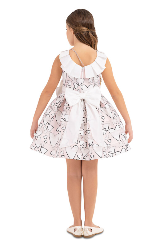 Powder Heart Printed Dress for Girls 4-8 AGE - 7