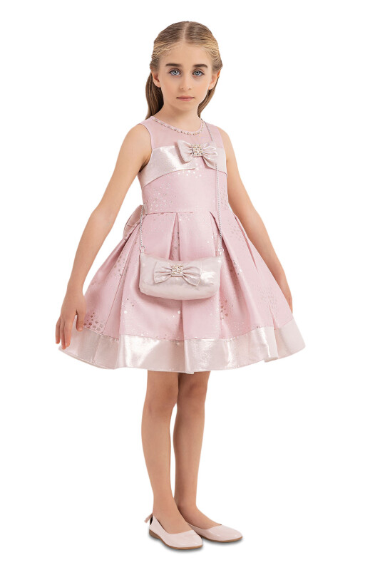 Powder Sleeveless Cutting Dress for Girls 4-8 AGE - 2