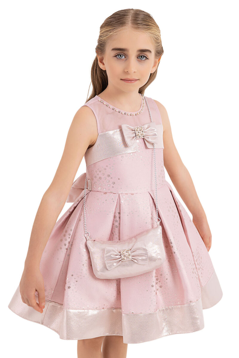 Powder Sleeveless Cutting Dress for Girls 4-8 AGE - 3