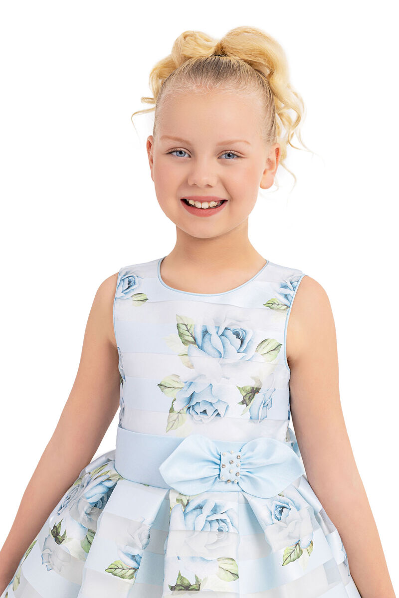 Blue Sleeveless Suit with Bolero for Girls 8-12 AGE - 13