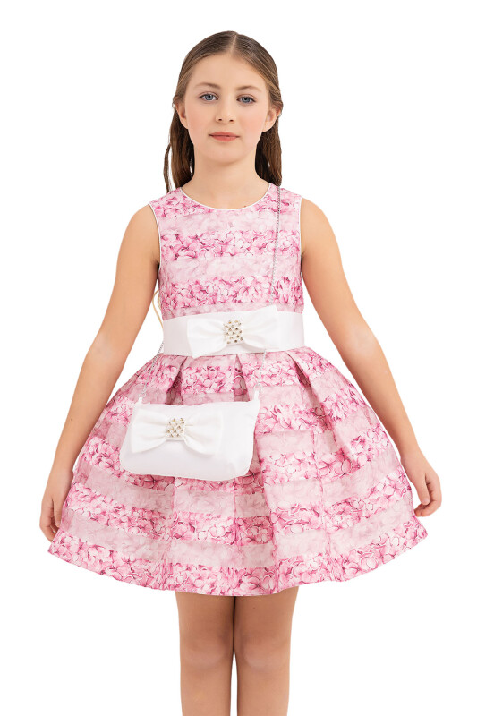 Pink Flowery dress for girls 4-8 AGE - 4