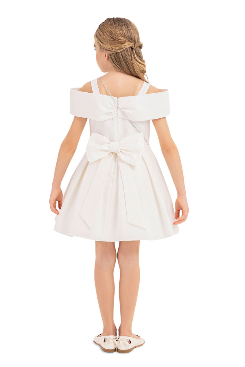 Ecru Princess Collar Dress for Girls 4-8 AGE - 7