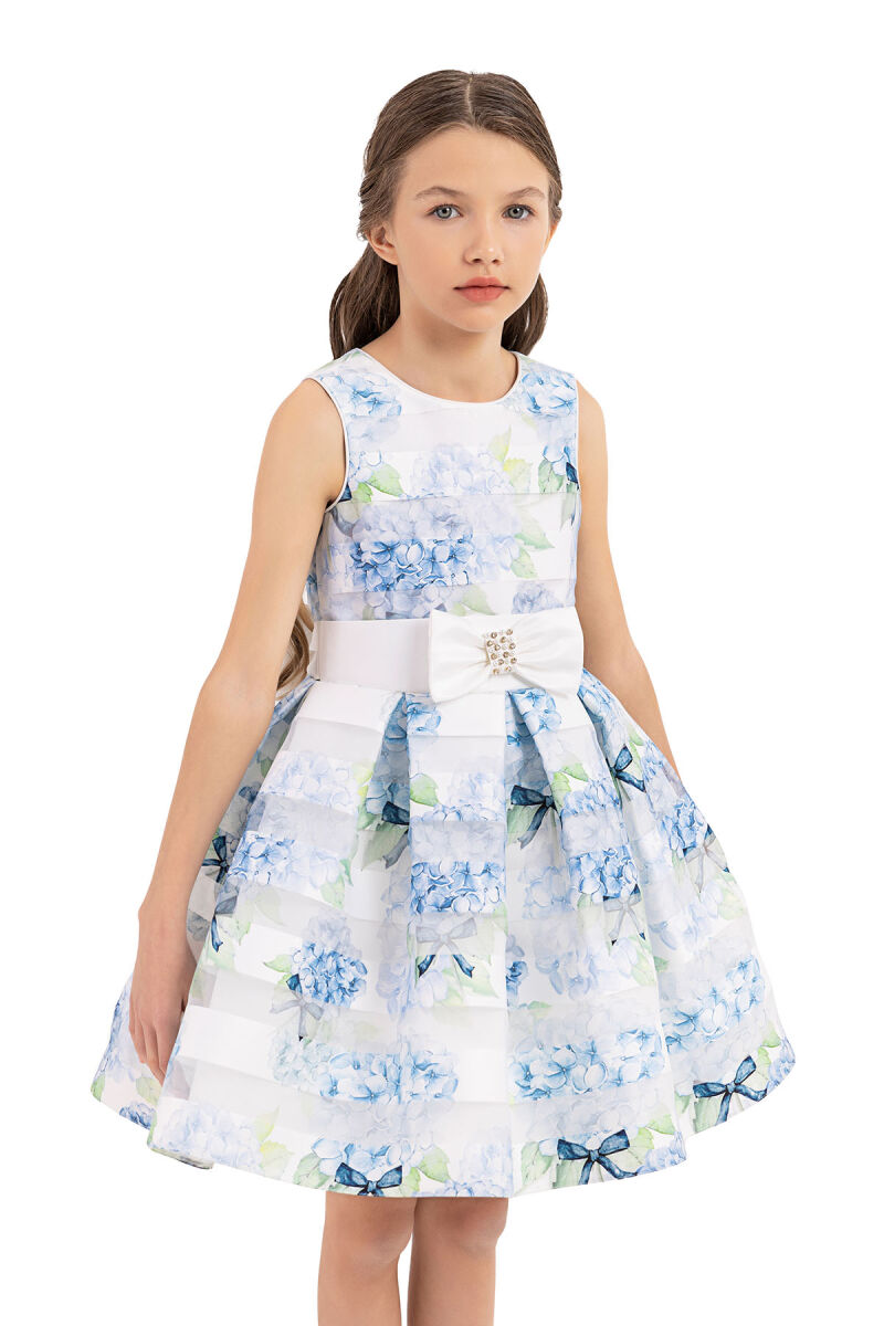 Blue Sleeveless suit with bolero for girls 8-12 AGE - 10