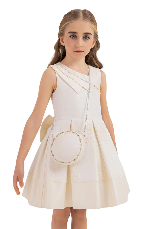 Ecru Sleeveless Dress for Girls 4-8 AGE - 3