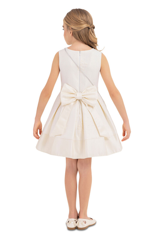 Ecru Sleeveless Dress for Girls 4-8 AGE - 7