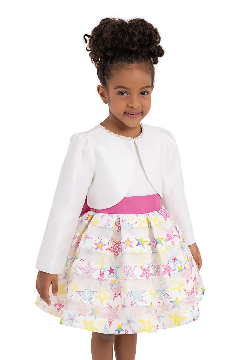 Ecru dress with bolero for girls 2-6 AGE - 3