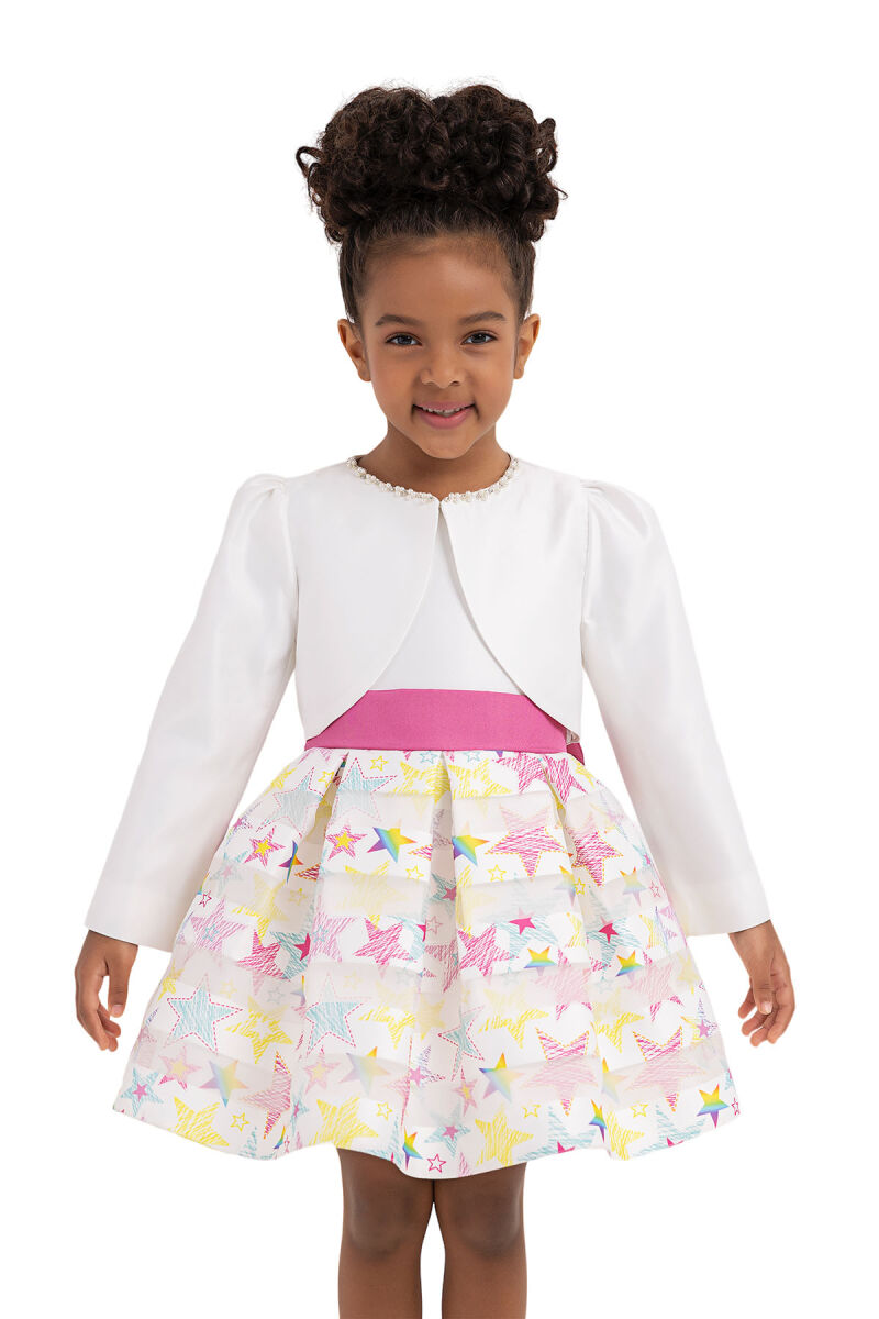 Ecru dress with bolero for girls 2-6 AGE - 5