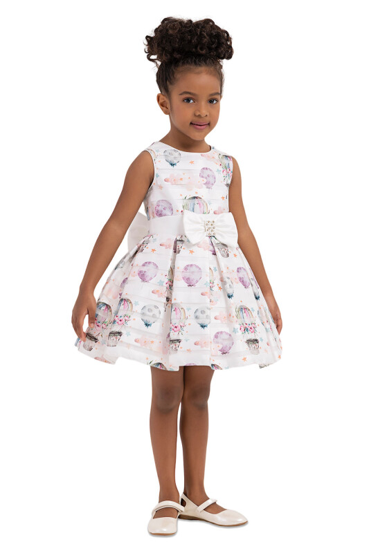 Ecru Sleeveless Cutting Dress for Girls 2-6 AGE - 2