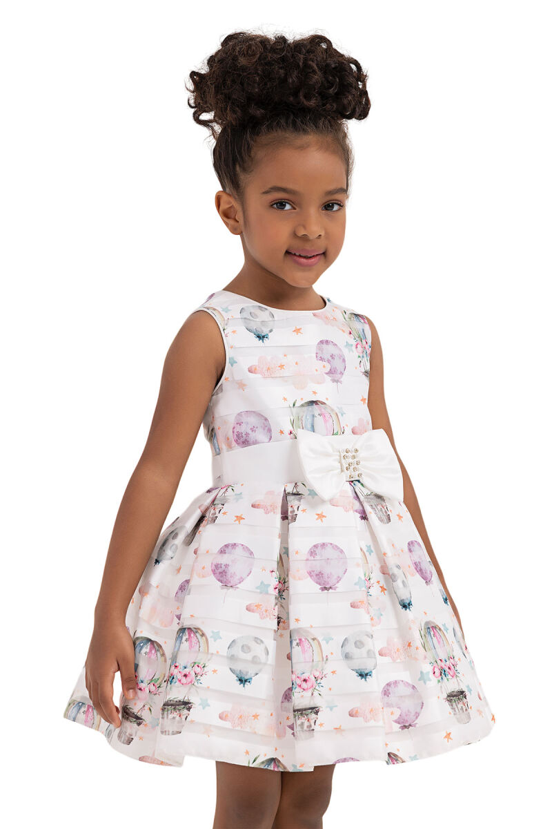 Ecru Sleeveless Cutting Dress for Girls 2-6 AGE - 3