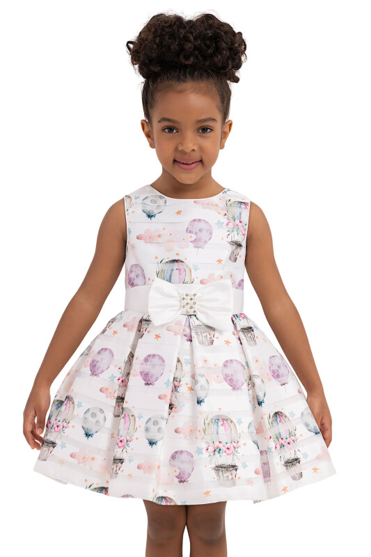 Ecru Sleeveless Cutting Dress for Girls 2-6 AGE - 5