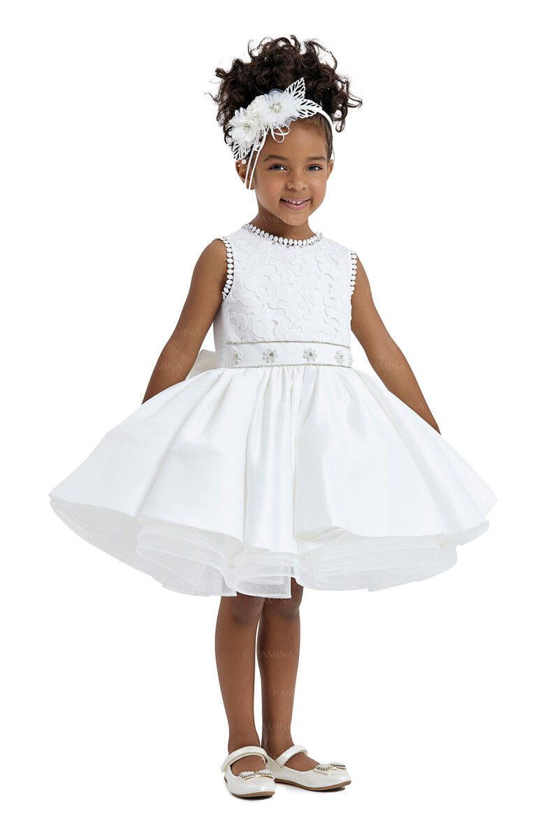 Ecru Brode Laced Dress 2-6 AGE - 2