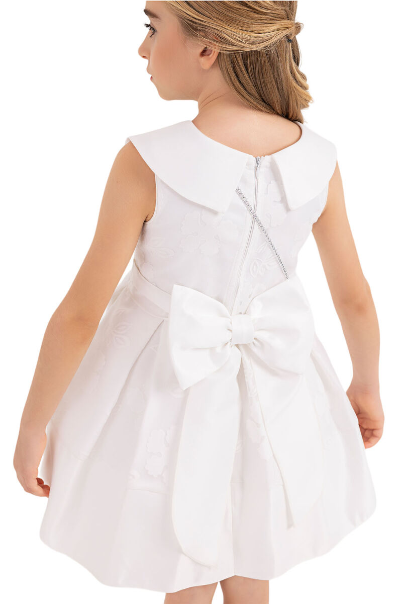 Ecru Sailor Collar Dress for Girls 4-8 AGE - 6