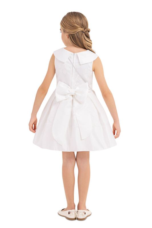 Ecru Sailor Collar Dress for Girls 4-8 AGE - 7