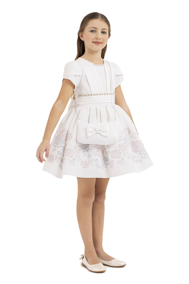 Powder Short-sleeved dress for girls 4-8 AGE - 2