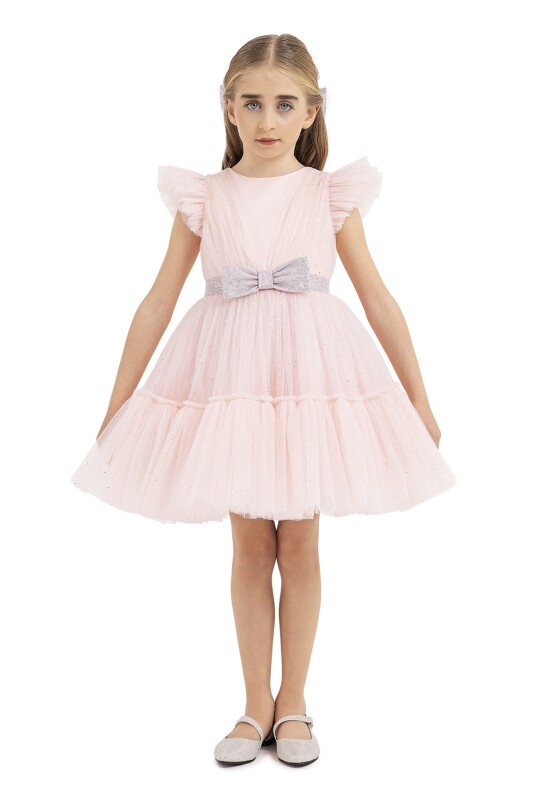 Powder Ruffled Dress for Girls 4-8 AGE - 1