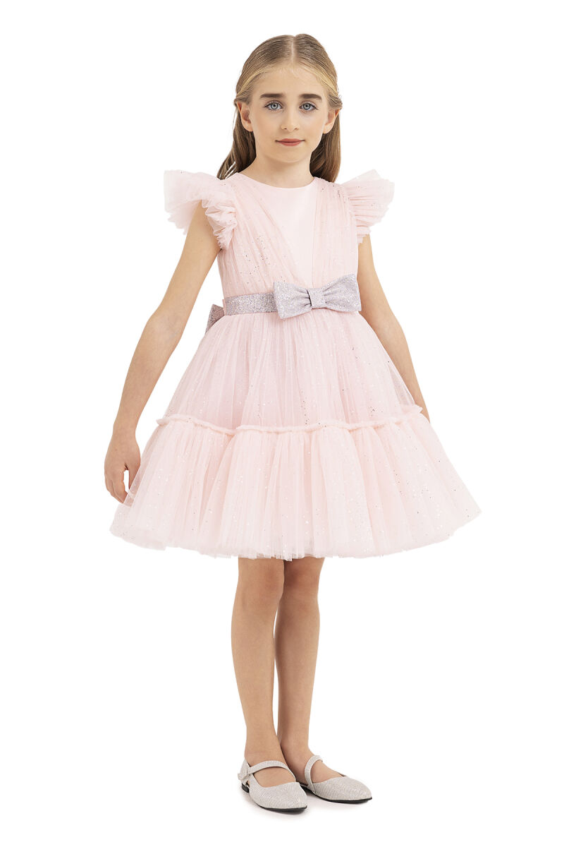 Powder Ruffled Dress for Girls 4-8 AGE - 2