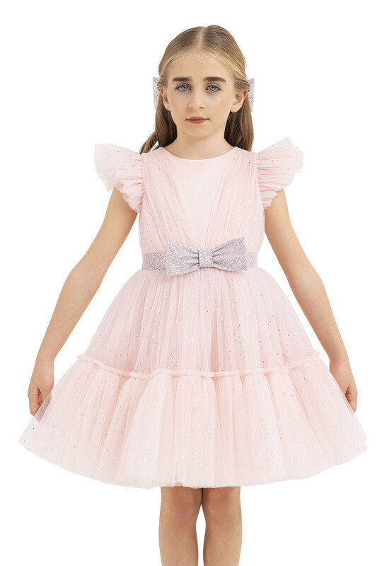 Powder Ruffled Dress for Girls 4-8 AGE - 5