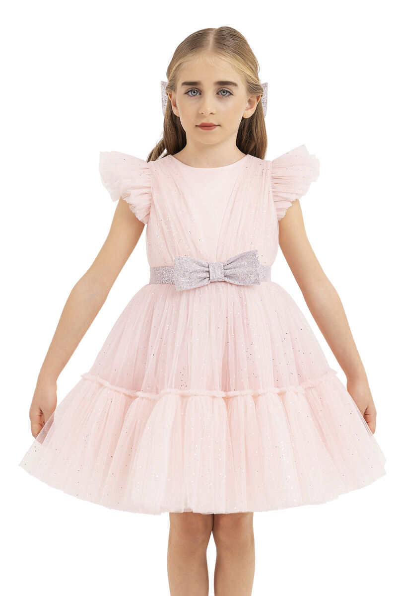 Powder Ruffled Dress for Girls 4-8 AGE - 5