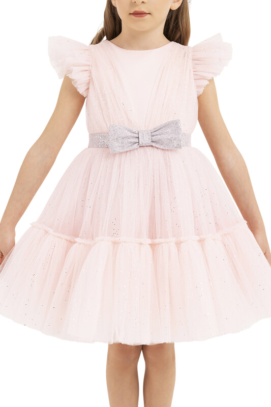 Powder Ruffled Dress for Girls 4-8 AGE - 6