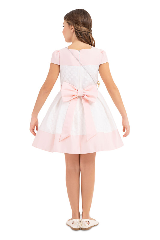 Powder Square-collar dress for girls 4-8 AGE - 7