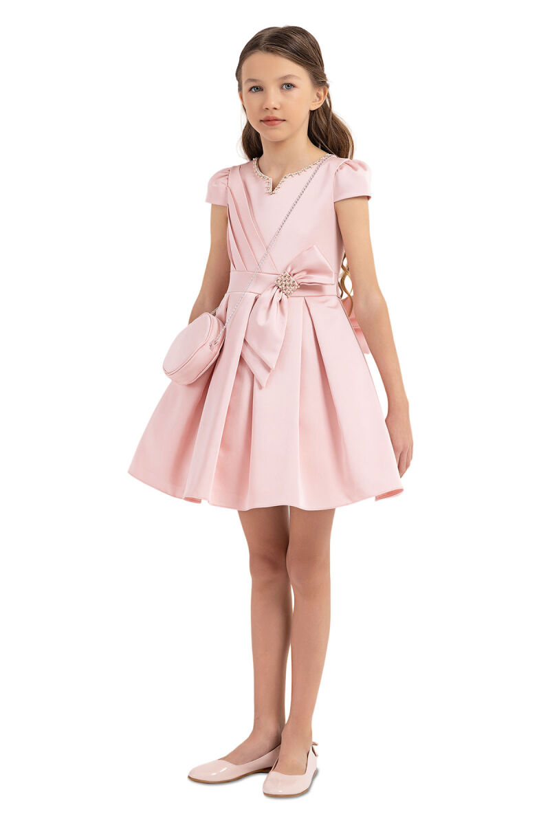 Powder Moon-Sleeved Dress for Girls 8-12 AGE - 2