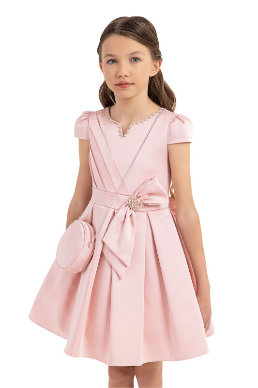 Powder Moon-Sleeved Dress for Girls 8-12 AGE - 3