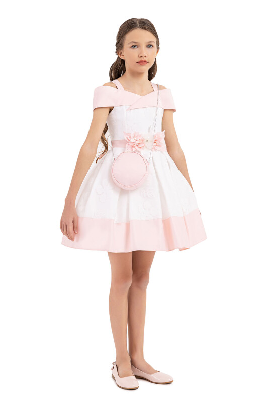 Pink Princess collar dress for girls 8-12 AGE - 2