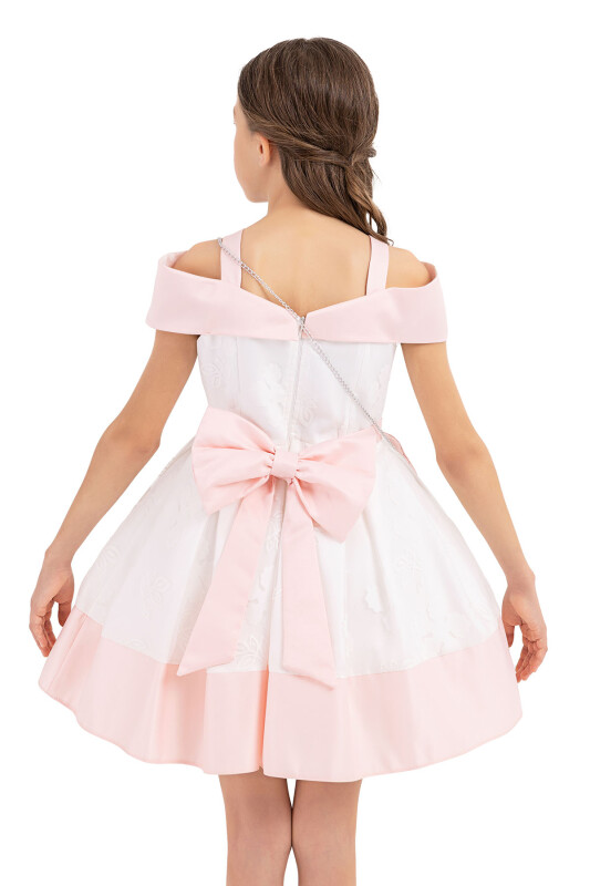 Pink Princess collar dress for girls 8-12 AGE - 6