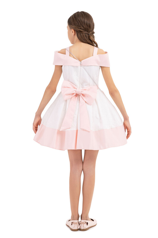 Pink Princess collar dress for girls 8-12 AGE - 7