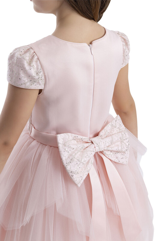 Powder Glitter Printed Girl's Dress 8-12 AGE - 7