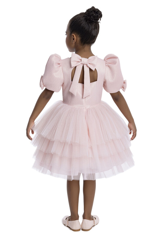 Powder Puff Sleeve Girl's Dress 3-7 AGE - 6