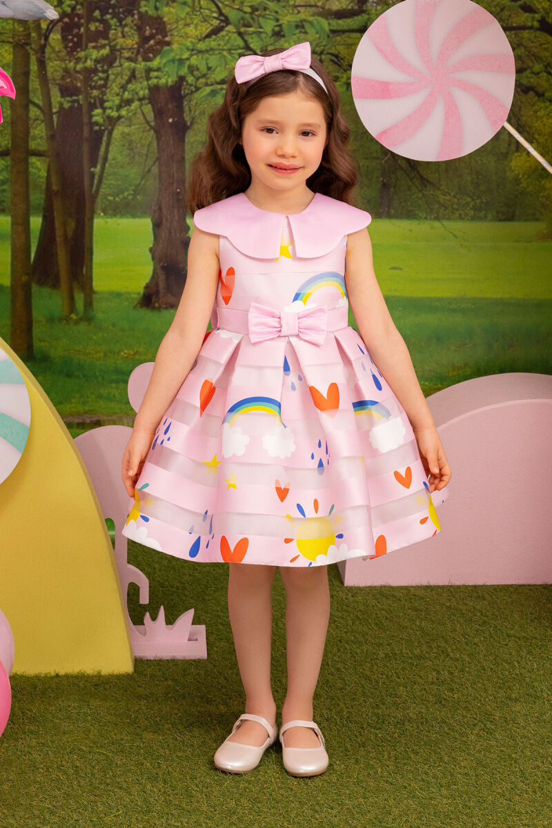 Powder Scallop-neck Girl Child Dress 6-24 MONTH - 1