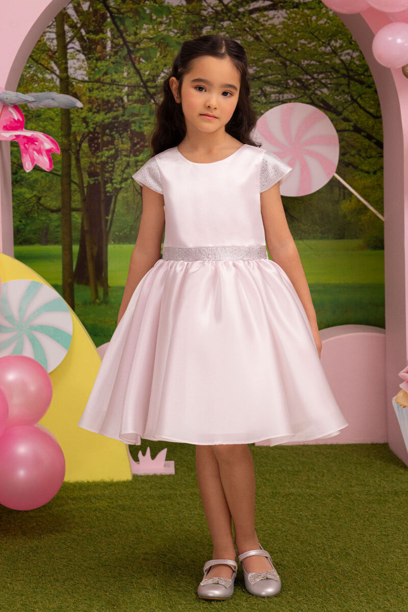 LightPink Girls Moon-Sleeved Dress 3-7 AGE - 1