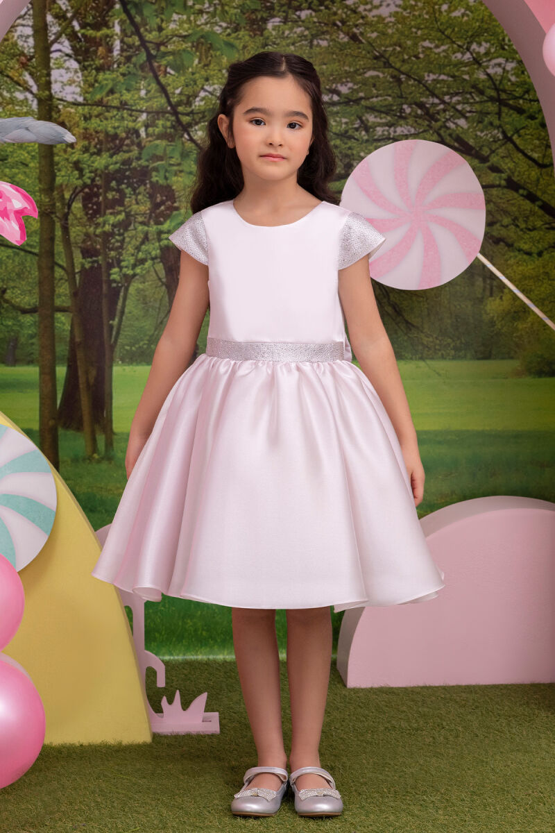 LightPink Girls Moon-Sleeved Dress 3-7 AGE - 8